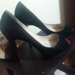 Christian Louboutin Black Suede Pumps